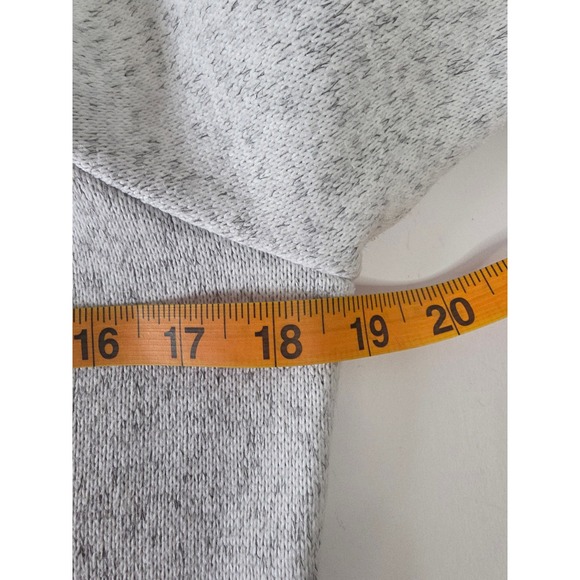 Thread Supply Heather Ivory Speckled Knit Hoodie Pullover Fleece Lined XS Snaps‎ - Picture 7 of 7